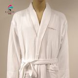 Star Hotel Used White 100% Cotton Western Modal Waffle Bathrobe