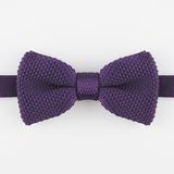 Violet Knit Bow Tie