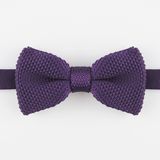 Violet Knit Bow Tie