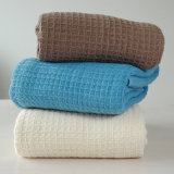 100% Cotton Soft Classic Weave Waffle Blanket