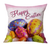 Happy Easter Day 45X45cm Cotton Linen Cushion Cover (35C0231)
