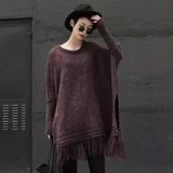New Fashion Knitted Poncho Sweater for Women Pullover Coat Winter