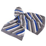 Uniform Scarf Classic Grey Stripes100% Silk Printed Logo Scarf