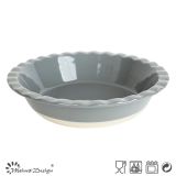26cm Ceramic Baking Dish Bowl Round Shape Grey Color