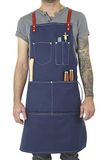 Heavy Duty Waxed Canvas Full Length Denim Pockets Tool BBQ Apron