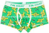 New Print Design Cotton Men's Boxer Brief Underwear with Eco Permit