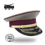 Noble Customized Military Officer Hat with Leaf Embroidery