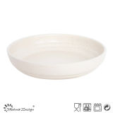 21.7cm Ceramic Soup Plate Seesame Glaze Creamer Color