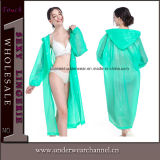 Adult Non-Disposal Breathable Nylon Polyester Vinyl Poncho Rainwear Raincoat (SK-A305-1)