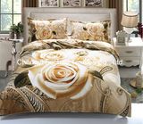 New Brand 2017 Microfiber 3D Printed Flower Bedding Set