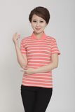 Check Design Printed Polo Women Dri Fit T Shirt