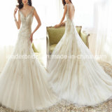 V-Neck Bridal Wedding Gown Vestidos Lace Wedding Dress L15355