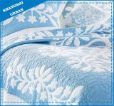 Blue Coral Printed Polyester Quilted Bedding Set