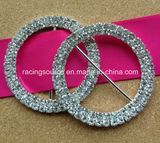 Rhinestone Wedding Chair Sash Round Buckles