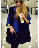 Wholesale Women Winter Sleeveless Coat Faux Fur Fabric Vest