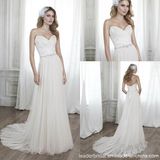 Beach Wedding Gown Chiffon Lace Empire Wedding Dress W171954