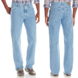 Popular Men's Fashion Blue Cotton Fabric Basic Jeans