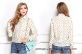 Graceladies Chiffon Print Long Sleeve Shirt