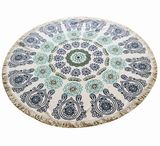 Hot Sale 150cm Soft Microfiber Round Beach Towel with Fringe