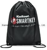 Custom Black Waterproof Nylon Drawstring Swim Backpack Swimming Beach Bag