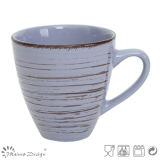 Antique Solid Blue with Brush Ceramic Mug