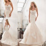 Sexy Beaded Lace Mermaid Fish Bridal Gown Wedding Dress (8118)