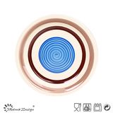 Handpainted Color Circle Salad Plate