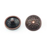 Vintage Red Copper Plated Hollow out Metal Button