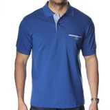 100% Combed Cotton Polo Shirts for Men with Contrast Plaquet (PS215W)