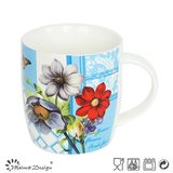 Beautiful Colorful Decal New Bone China 360ml Mug