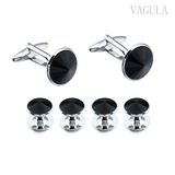 VAGULA New Jewelry Tuxedo Cuff Links Studs Set