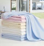 Plain Color Polar Fleece Blanket with Binding Edge for Baby