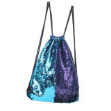 Drawstring Backpack, Sequins Mermaid Magical Color Changing Gym Sport Bag, 8 Different Colors
