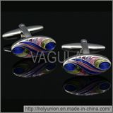 VAGULA Cuff Links Metal Oval Cufflinks (Hlk31726)