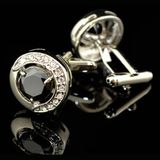 Diamond Wedding Cufflinks Groom Cuff Links (Hlk30790)