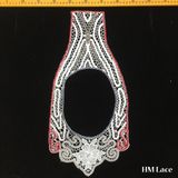 23*50cm Latest O Shape Cotton Collar Lace Fabric Vintage Elegant Neckline Lace for Banquet Dress Lace Trimming Colored Collar High Quality Hm2030