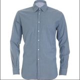 Men's Pure Cotton Color Business Shirt with Long Sleeve