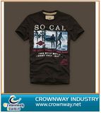 Vintage Washed Men Printing Casual T-Shirt