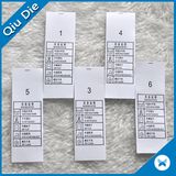 2017 New Style Washing Care Labels for Garment Accessories