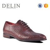 Delin New Style Men Genuine Leather Shoes Weave Design