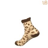 Ladies' Transparent Custom Design Brown Dress Sock