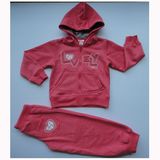 Girl's Fleece Zip-up Jogging Suit with Hood