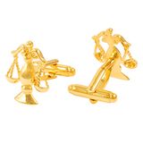 VAGULA Fashion Gold Plated Libra Cufflinks Men's Wedding Shirt Cuff Links