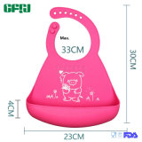Non-Disposable Flexible Baby Wear Packageable Food Grade Silicone Baby Bib