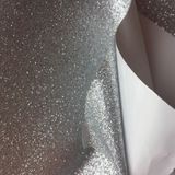 Hot Melt Glue Glitter PU Leather for Label Printing on Cloth Shoes