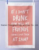 Personalized Custom Printed White 100% Cotton Fabric Tea Towel