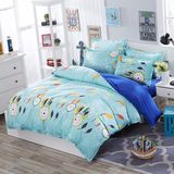 Home Textile Printed Microfiber Blanket Cover Set