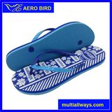 Colorful Woman Lovely Slippers with Two Colors Strap