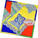 Lady Fashion Paisley Printed Square Silk Scarf (HC1315-3)