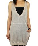 Women Fashion Dress V-Neck Collar Sleeveless Sweater (11SS- 030)